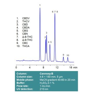 Cannsep B HPLC-Säule 2,1x100mm 3µm 100A