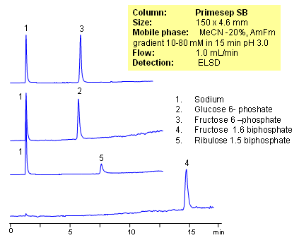 HPLC Separation of Sugar Phosphates Chromatogramm